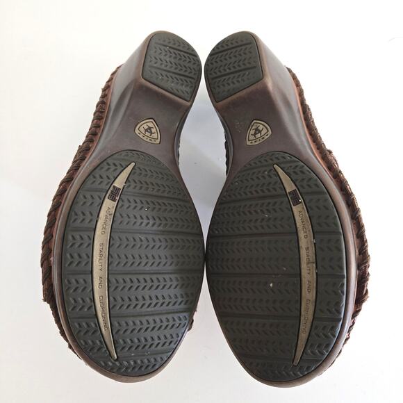 Ariat Brown Leather Slip-On Sandal Clogs – Open Toe – Size 7 - Picture 11 of 13